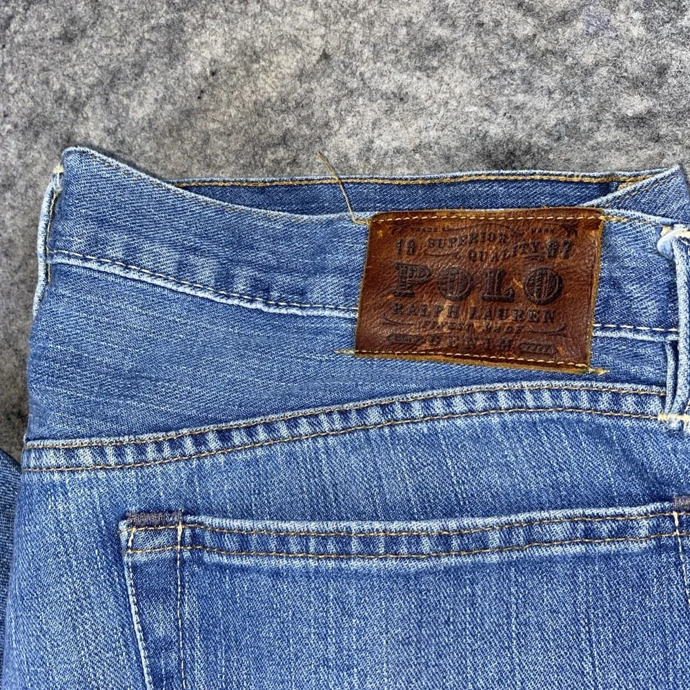 VTG Polo Ralph Lauren Jeans Men's 35x30 Zip Fly‎ Straight Leg Made in Mexico